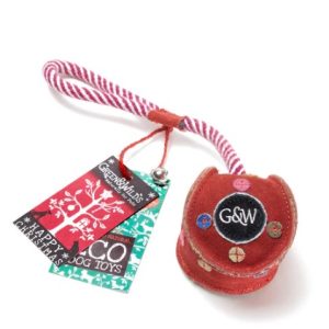 Over view shot showing all the the bauble toy with tags on