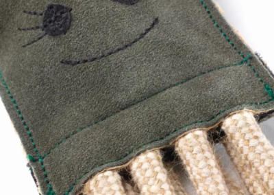 A close up showing the face details and also the rope tentacles